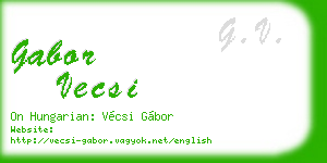 gabor vecsi business card